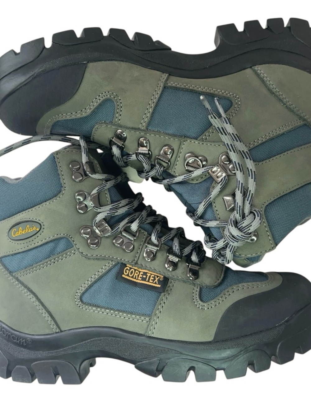 Cabela's Hiking Boots Womens Size 9 Gore-Tex Vibram Sole Leather Olive Green NEW - Picture 5 of 7